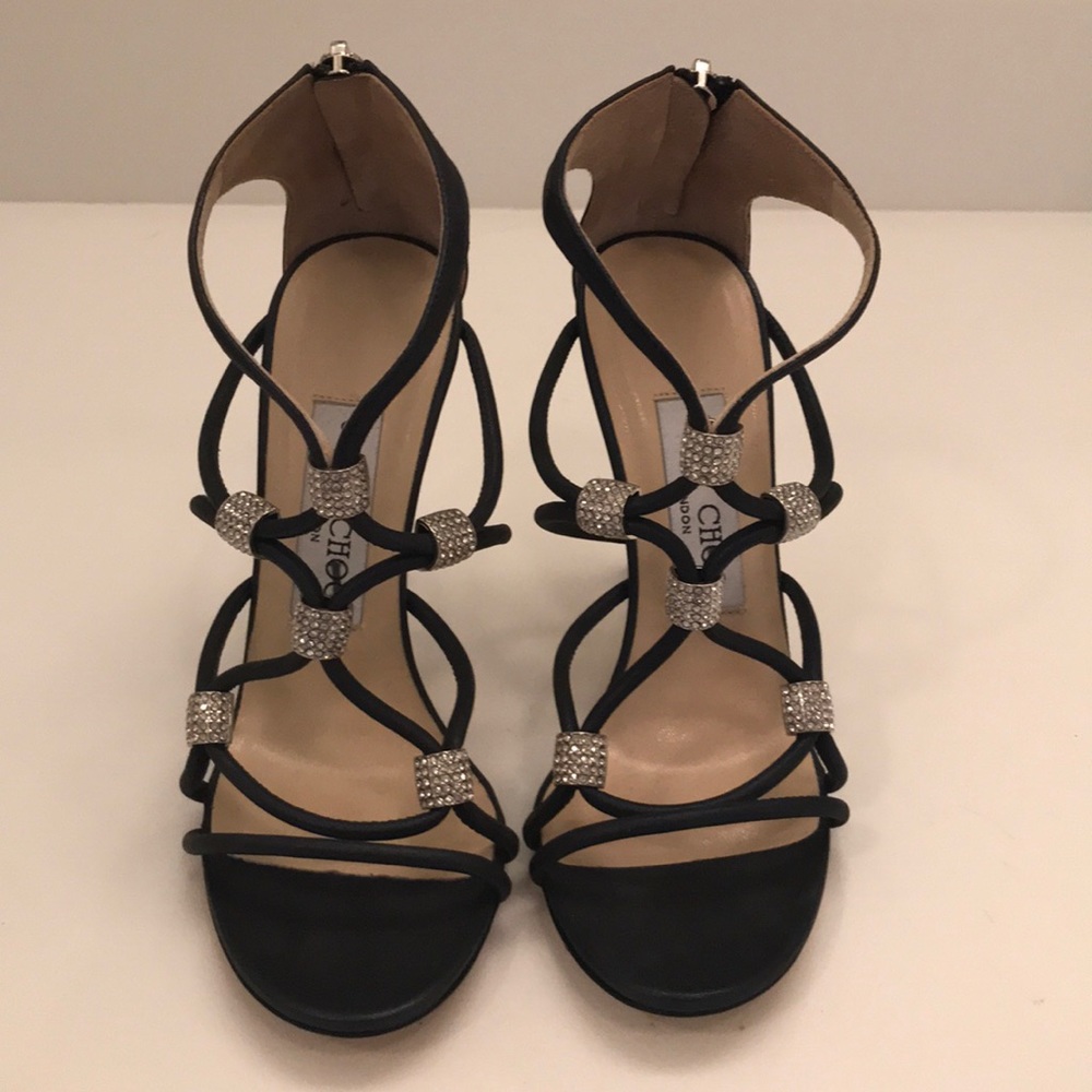 Jimmy Choo Crystal Embellished Heels Size 34.5